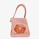 Chanel Camellia Pink Suede And Patent Leather Tote Bag