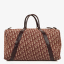 Christian Dior Trotter Vintage Beige/Burgundy Boston Bag