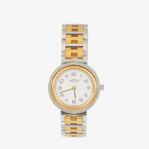 Hermes Clipper Quartz Watch Two-Tone Stainless Steel