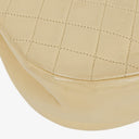 Chanel Classic Lambskin Half Moon Beige Flap Bag With 24K Gold-Plated Hardware