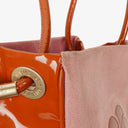 Chanel Camellia Pink Suede And Patent Leather Tote Bag