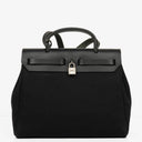 Hermes Herbag Canvas Vache Hunter Black 2 In 1 Bag