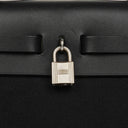 Hermes Herbag Canvas Vache Hunter Black 2 In 1 Bag
