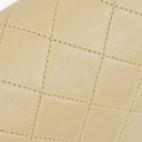 Chanel Classic Lambskin Half Moon Beige Flap Bag With 24K Gold-Plated Hardware