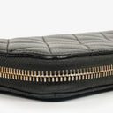 Chanel Black Caviar Quilted Large Gusset Zip Around Wallet