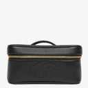 Chanel Black Caviar Leather Vanity Case