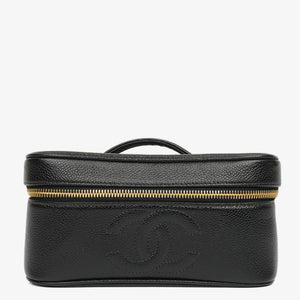 Chanel Black Caviar Leather Vanity Case