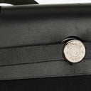 Hermes Herbag Canvas Vache Hunter Black 2 In 1 Bag