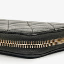 Chanel Black Caviar Quilted Large Gusset Zip Around Wallet