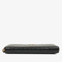 Chanel Black Caviar Quilted Large Gusset Zip Around Wallet