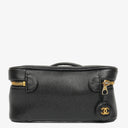 Chanel Black Caviar Leather Vanity Case