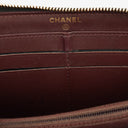 Chanel Black Caviar Quilted Large Gusset Zip Around Wallet