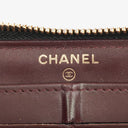 Chanel Black Caviar Quilted Large Gusset Zip Around Wallet