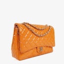 Chanel Jumbo Clasic Double Flap Patent Quilted Leather With Silver-tone Hardware