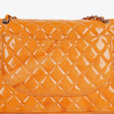 Chanel Jumbo Clasic Double Flap Patent Quilted Leather With Silver-tone Hardware