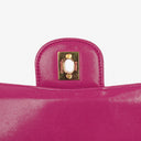 Chanel Classic Vintage Double Flap Bag Fuchsia Pink 24K Gold-Plated Hardware
