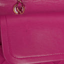 Chanel Classic Vintage Double Flap Bag Fuchsia Pink 24K Gold-Plated Hardware