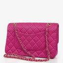 Chanel Classic Vintage Double Flap Bag Fuchsia Pink 24K Gold-Plated Hardware