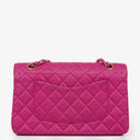 Chanel Classic Vintage Double Flap Bag Fuchsia Pink 24K Gold-Plated Hardware