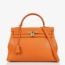 Hermès Kelly 32 Abricot Gulliver With Gold Hardware