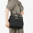 Hermes Herbag Canvas Vache Hunter Black 2 In 1 Bag