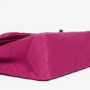 Chanel Classic Vintage Double Flap Bag Fuchsia Pink 24K Gold-Plated Hardware