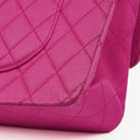 Chanel Classic Vintage Double Flap Bag Fuchsia Pink 24K Gold-Plated Hardware