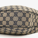 Gucci Monogram Charmy Web Handle Hobo Bag