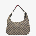 Gucci Monogram Charmy Web Handle Hobo Bag