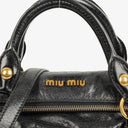 Miu Miu Vitello Black Bow Satchel Bag