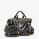 Miu Miu Vitello Black Bow Satchel Bag
