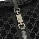 Gucci Black Jackie GG Suede Square Bag