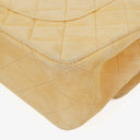 Chanel Medium Classic Vintage Double Flap-väska Beige Mocka 24K Guldpläterad Metall