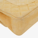 Chanel Medium Classic Vintage Double Flap-väska Beige Mocka 24K Guldpläterad Metall