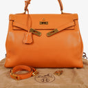 Hermès Kelly 32 Abricot Gulliver With Gold Hardware