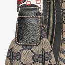 Gucci Monogram Charmy Web Handle Hobo Bag