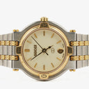 Gucci 9000 Round Stainless Steel Case With Gold-Tone Accents Watch
