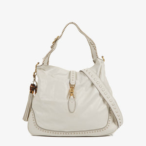 Gucci Jackie Leather Bamboo Tassel Hobo Bag