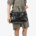 Miu Miu Vitello Black Bow Satchel Bag