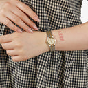 Gucci 9000 Round Stainless Steel Case With Gold-Tone Accents Watch