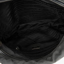 Prada Black Tessuto and Saffiano Leather Shoulder Bag