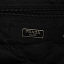Prada Black Tessuto and Saffiano Leather Shoulder Bag
