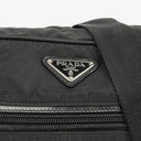 Prada Black Tessuto and Saffiano Leather Shoulder Bag