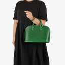 Louis Vuitton Green Epi Leather Alma PM Handbag