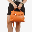 Hermès Kelly 32 Abricot Gulliver With Gold Hardware