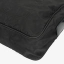 Prada Black Tessuto and Saffiano Leather Shoulder Bag