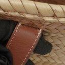 Loewe Neutral/Brown Raffia Basket Bag