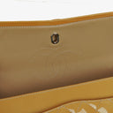 Chanel Double Flap Bag Yellow Quilted Patent Leather With Silver-Tone Hardware