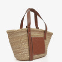 Loewe Neutral/Brown Raffia Basket Bag