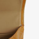 Chanel Double Flap Bag Yellow Quilted Patent Leather With Silver-Tone Hardware